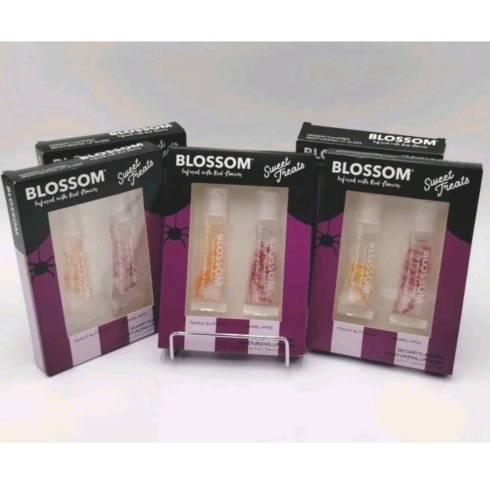 Reseller Bundle Blossom Dessert-Flavored Moisturizing Lip Gloss Duo. Lot Of 5!